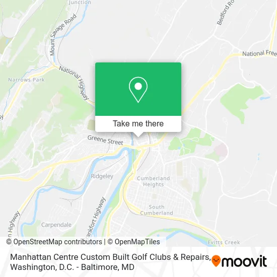 Manhattan Centre Custom Built Golf Clubs & Repairs map