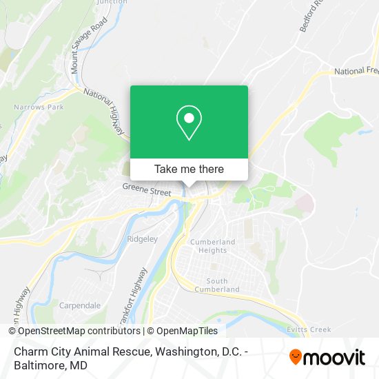 Mapa de Charm City Animal Rescue