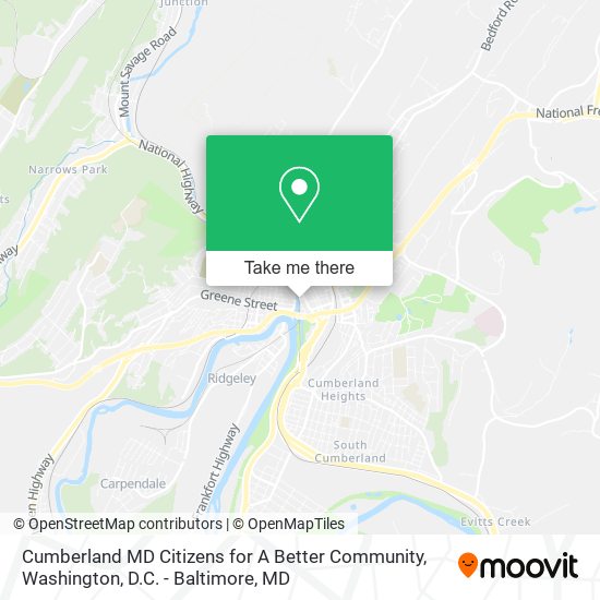 Cumberland MD Citizens for A Better Community map