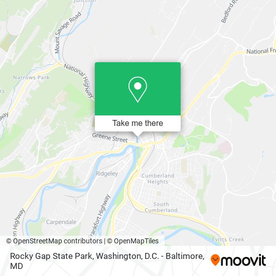 Mapa de Rocky Gap State Park
