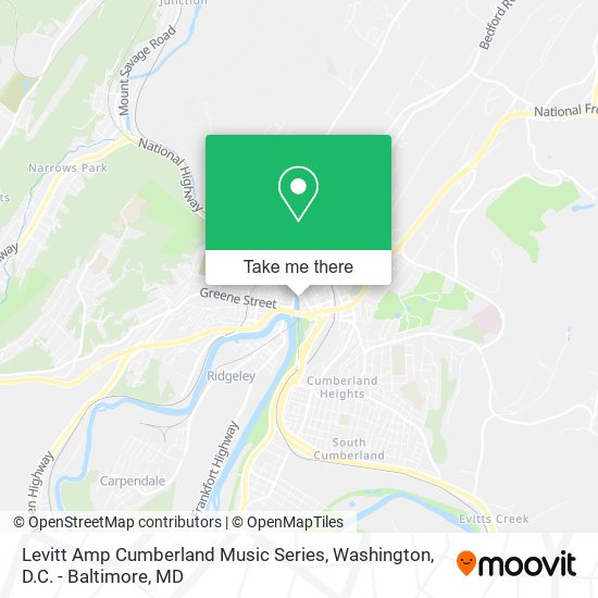 Mapa de Levitt Amp Cumberland Music Series