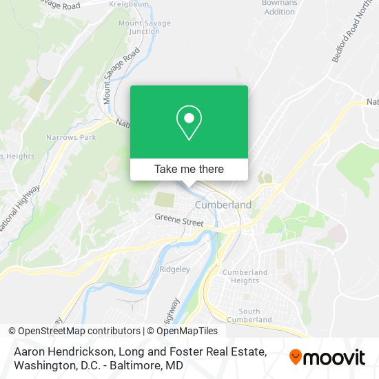 Mapa de Aaron Hendrickson, Long and Foster Real Estate
