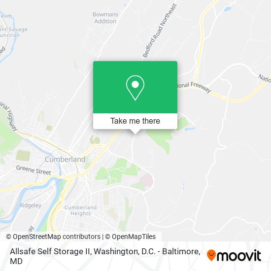 Allsafe Self Storage II map