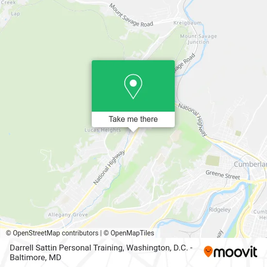 Darrell Sattin Personal Training map