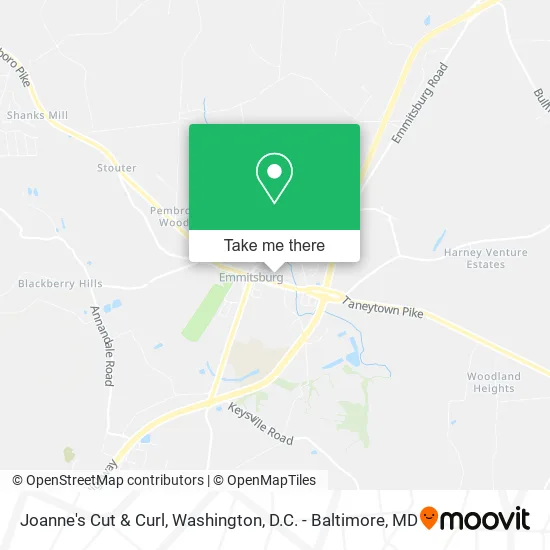 Joanne's Cut & Curl map