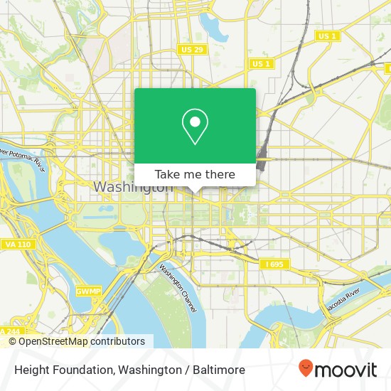 Height Foundation, 633 Pennsylvania Ave NW map