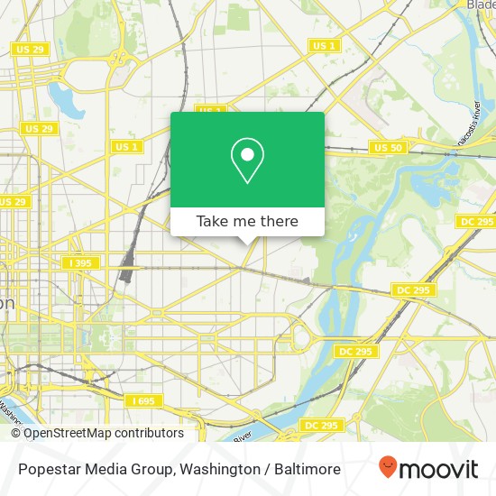 Mapa de Popestar Media Group, 1001 16th St NE