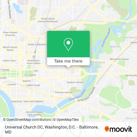 Mapa de Universal Church DC