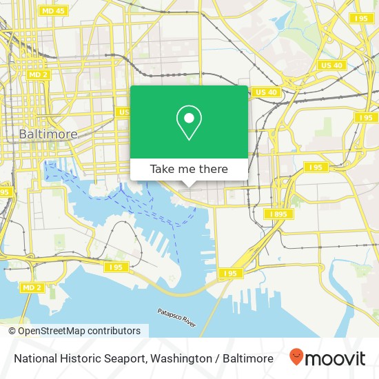 Mapa de National Historic Seaport, Baltimore, MD 21224