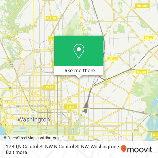 Mapa de 1780,N Capitol St NW N Capitol St NW, Washington, DC 20002