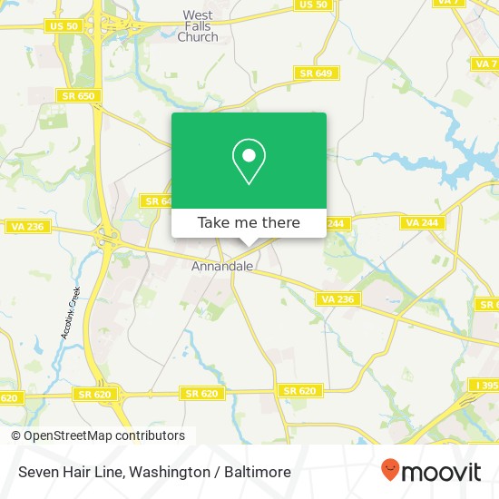 Seven Hair Line, 7116 Columbia Pike map