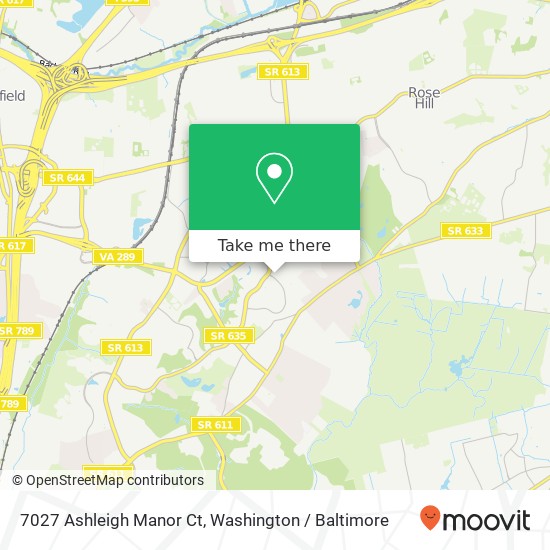 Mapa de 7027 Ashleigh Manor Ct, Alexandria, VA 22315