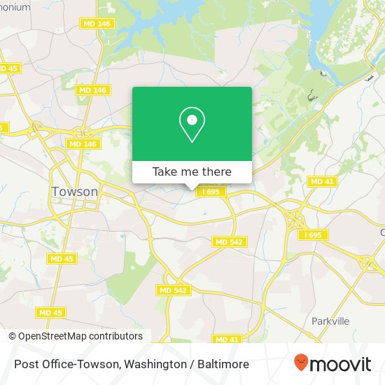 Post Office-Towson, 808 Glen Eagles Ct map