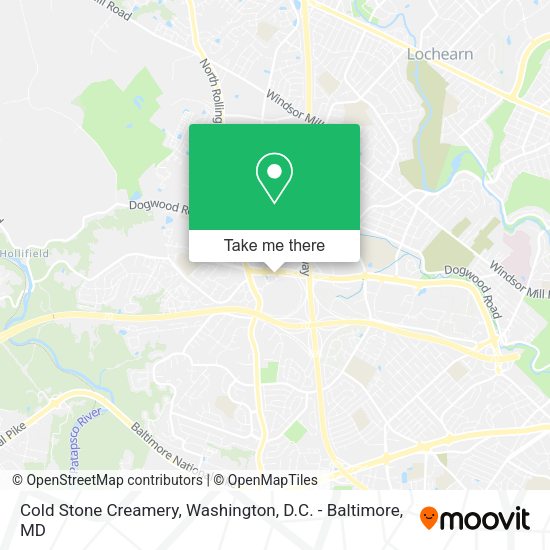 Cold Stone Creamery map
