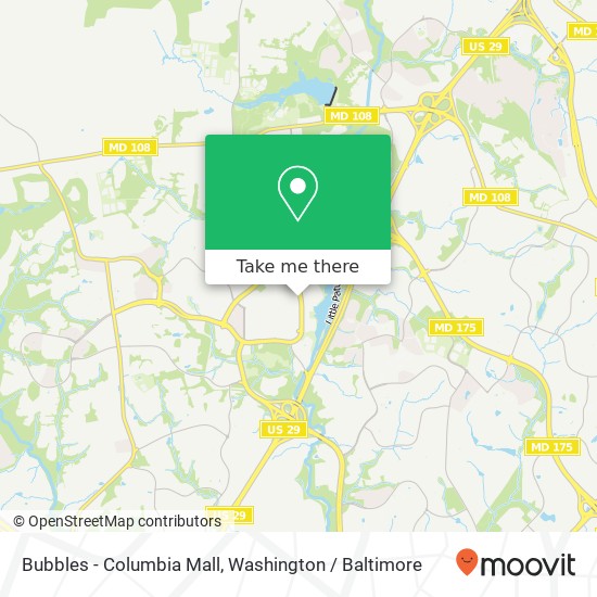 Mapa de Bubbles - Columbia Mall, 10300 Little Patuxent Pkwy