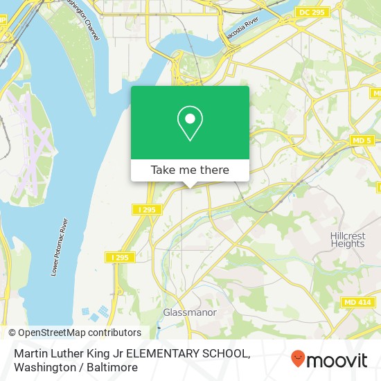 Mapa de Martin Luther King Jr ELEMENTARY SCHOOL, 3200 6th St SE