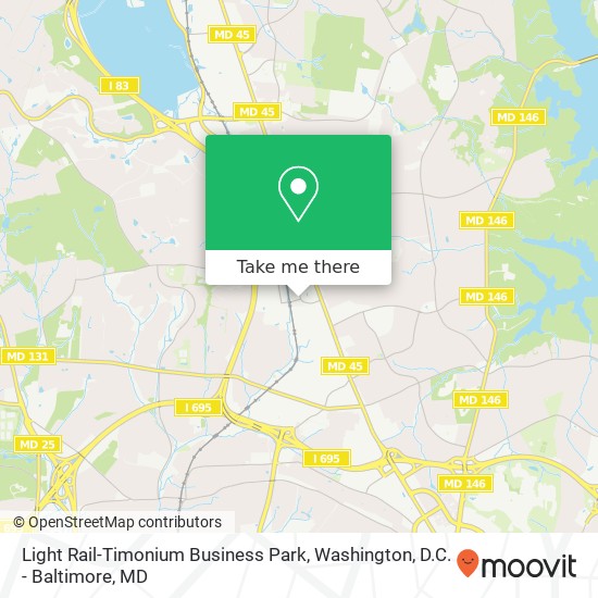 Mapa de Light Rail-Timonium Business Park