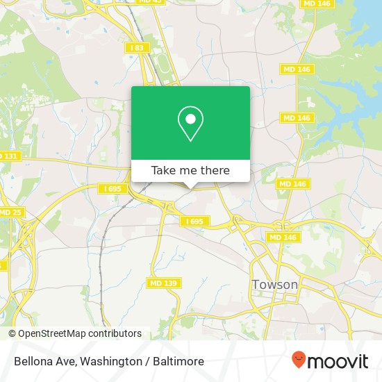 Bellona Ave, Lutherville Timonium (LUTHERVILLE), MD 21093 map