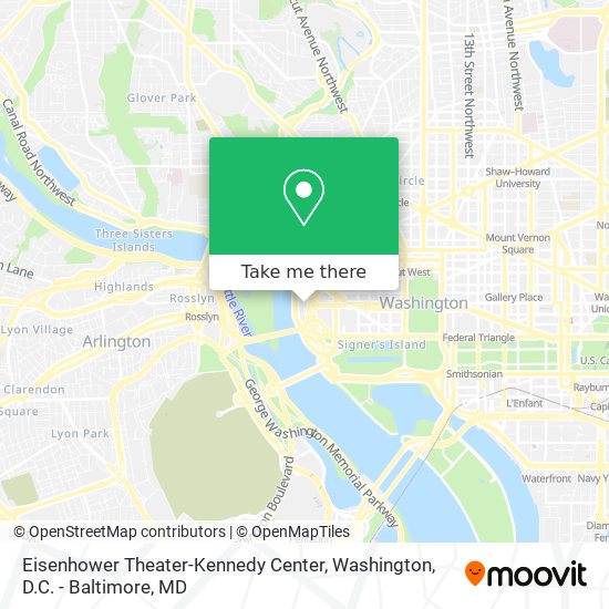 Eisenhower Theater-Kennedy Center map