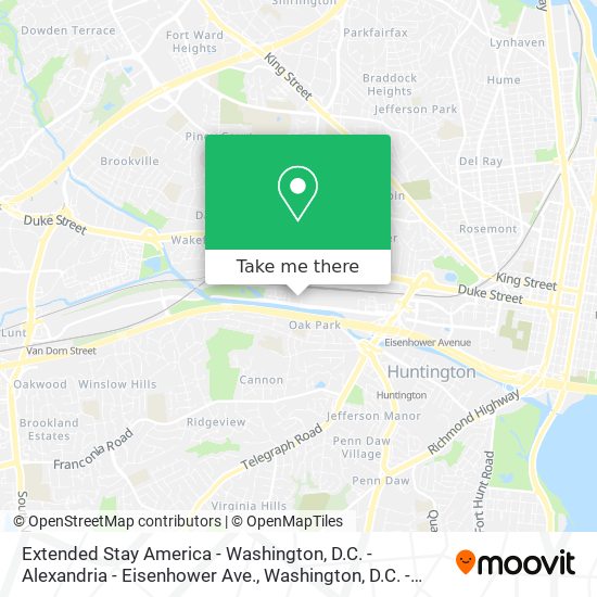 Extended Stay America - Washington, D.C. - Alexandria - Eisenhower Ave. map