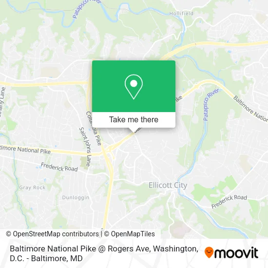 Baltimore National Pike @ Rogers Ave map