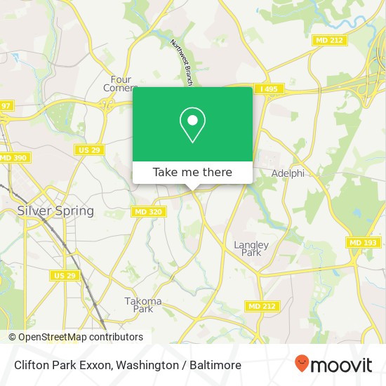 Mapa de Clifton Park Exxon, 701 University Blvd E