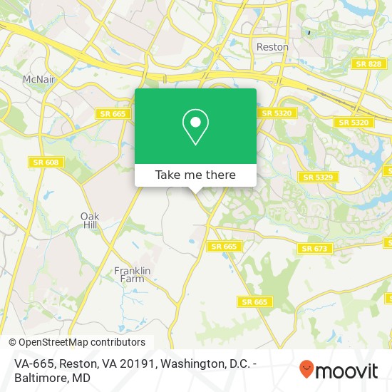 Mapa de VA-665, Reston, VA 20191