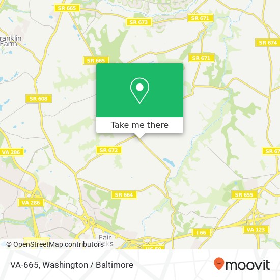 Mapa de VA-665, Oakton, VA 22124