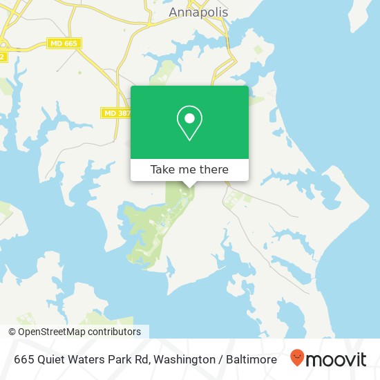 Mapa de 665 Quiet Waters Park Rd, Annapolis, MD 21403