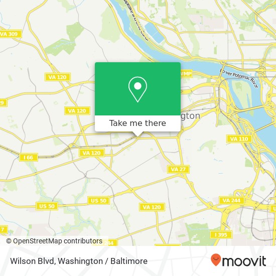 Mapa de Wilson Blvd, Arlington, VA 22201