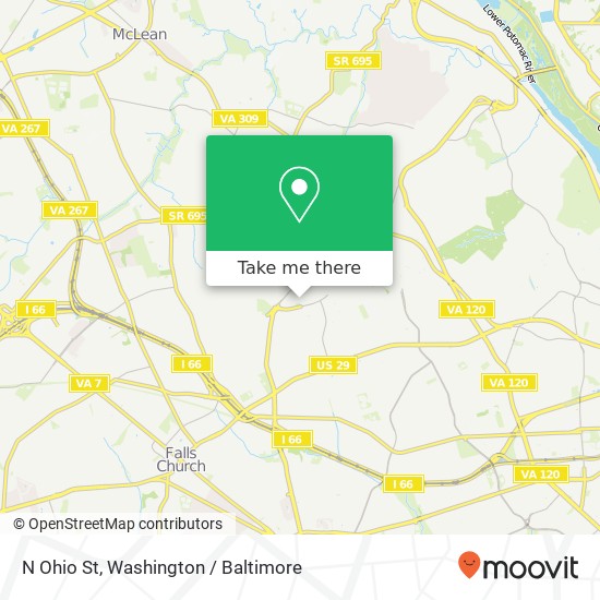 Mapa de N Ohio St, Arlington, VA 22207
