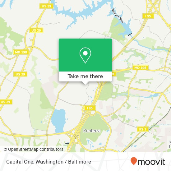 Mapa de Capital One, 6200 Chevy Chase Dr