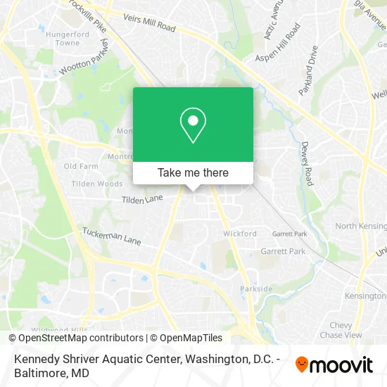 Kennedy Shriver Aquatic Center map