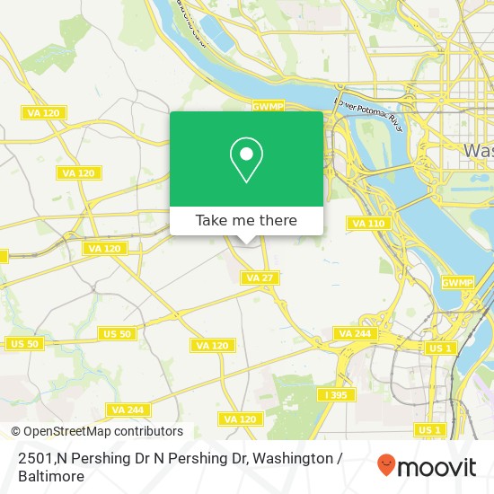 2501,N Pershing Dr N Pershing Dr, Arlington, VA 22201 map