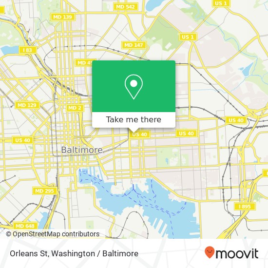 Mapa de Orleans St, Baltimore, MD 21287