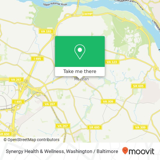 Mapa de Synergy Health & Wellness, 1427 Center St