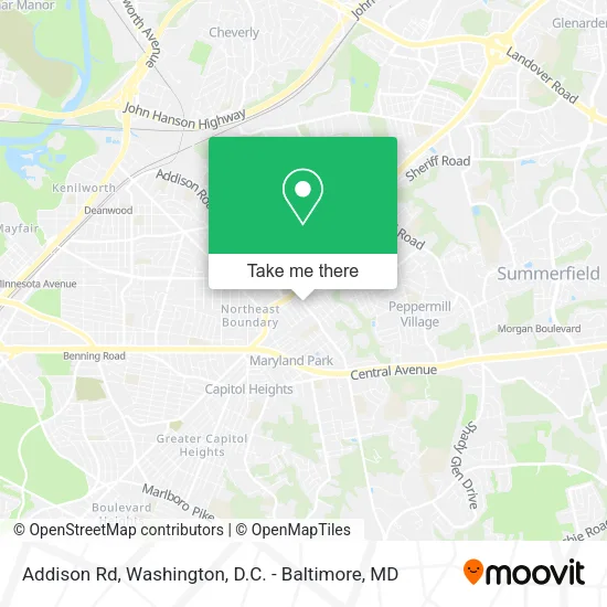 Addison Rd map