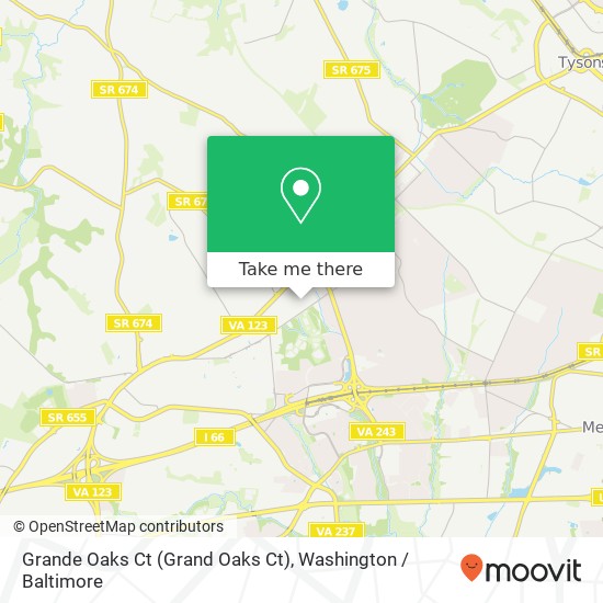 Mapa de Grande Oaks Ct (Grand Oaks Ct), Vienna, VA 22181