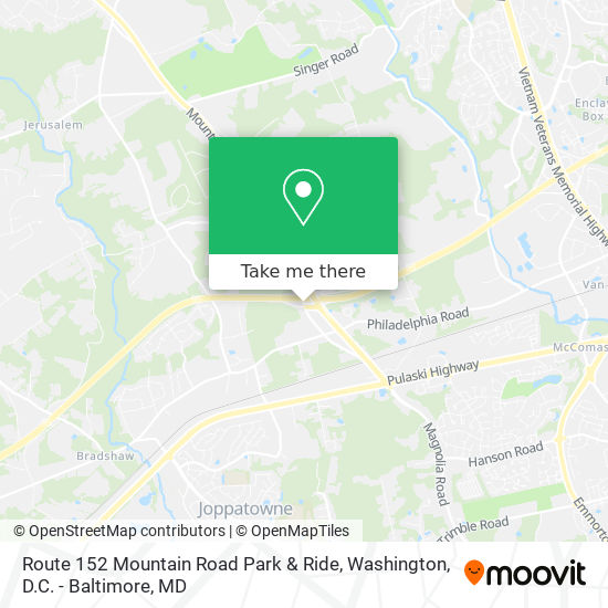 Route 152 Mountain Road Park & Ride map