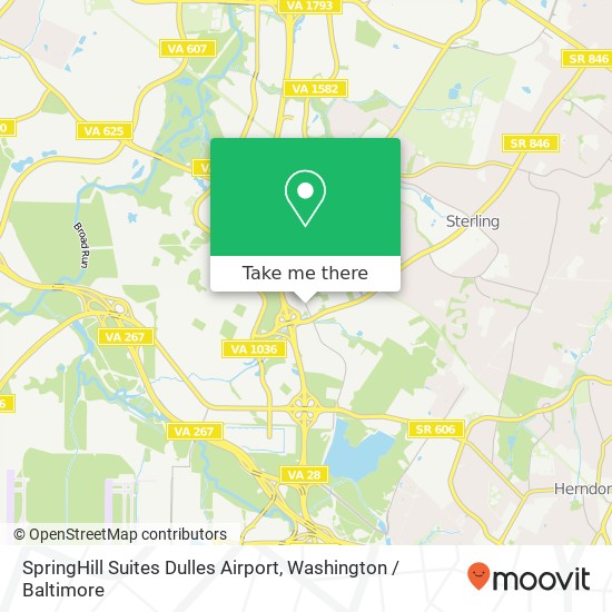 Mapa de SpringHill Suites Dulles Airport, 22595 Shaw Rd