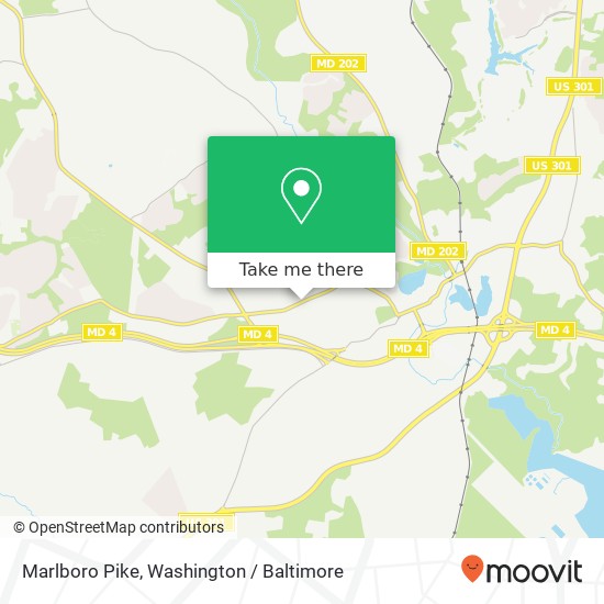 Mapa de Marlboro Pike, Upper Marlboro, <B>MD< / B> 20772