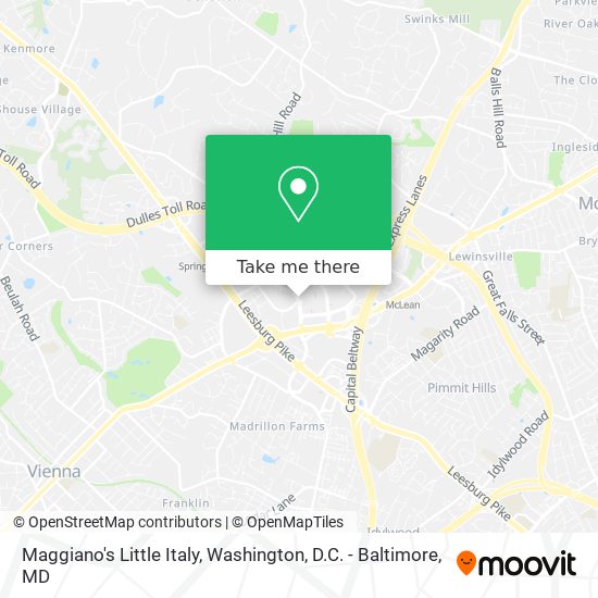 How to get to Maggiano's Little Italy in Tysons Corner by Bus or Metro?