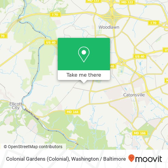 Mapa de Colonial Gardens (Colonial), Catonsville