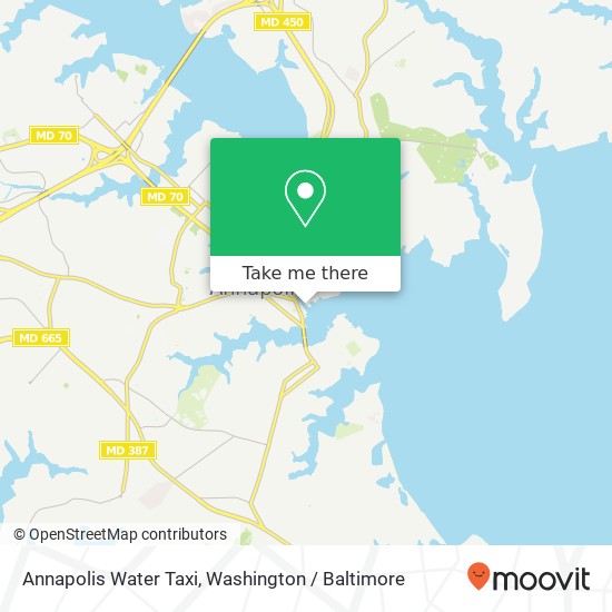 Mapa de Annapolis Water Taxi, 1 Dock St