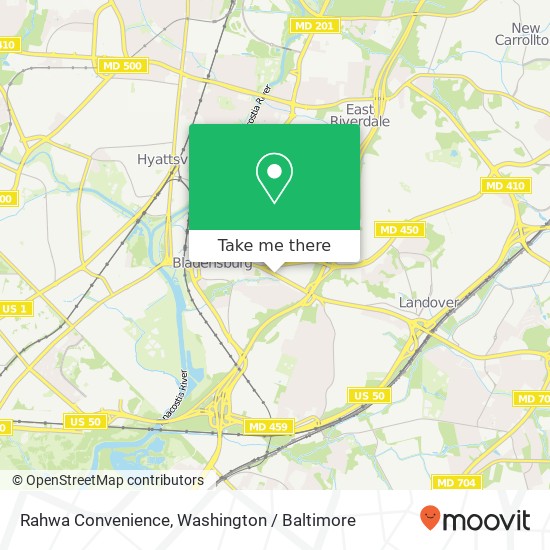 Mapa de Rahwa Convenience, 5509 Landover Rd