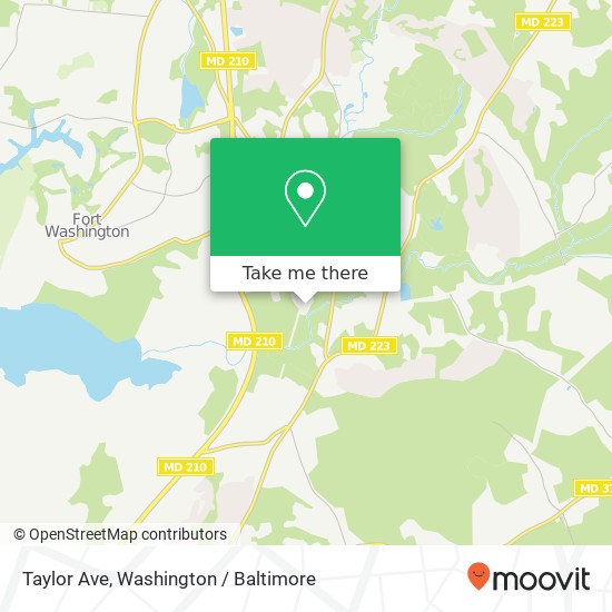 Mapa de Taylor Ave, Fort Washington, MD 20744