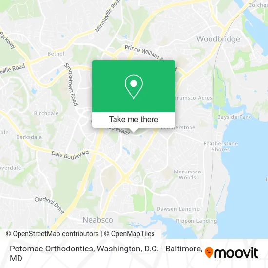 Potomac Orthodontics map