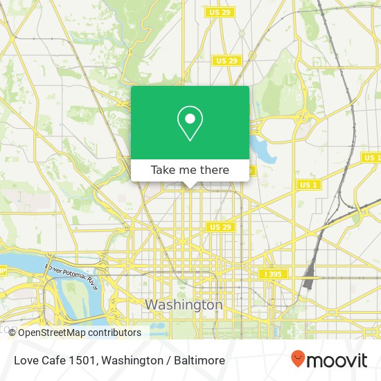 Love Cafe 1501, 1501 U St NW map