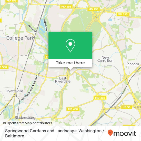 Springwood Gardens and Landscape, 6211 67th Ct map