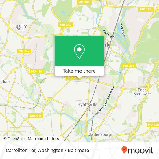 Mapa de Carrollton Ter, Hyattsville, MD 20781